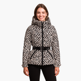 Women's Quilted Jacket with Hood & Belt