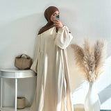 Zamharir Winter Abaya Apricot