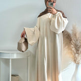 Zamharir Winter Abaya Apricot