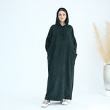 Sahar Hooded Abaya Army Green