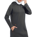 Modest Sportswear Hoodie Top Black