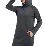 Modest Sportswear Hoodie Top Black