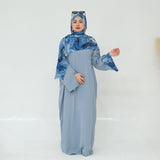 Rismah Abaya + Hijab Blue