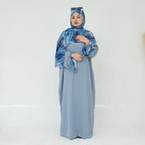 Rismah Abaya + Hijab Blue
