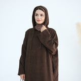 Sahar Hooded Abaya Brown