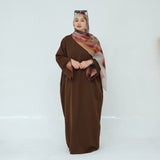 Rismah Abaya + Hijab Brown