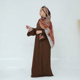 Rismah Abaya + Hijab Brown