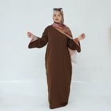 Rismah Abaya + Hijab Brown