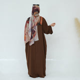 Rismah Abaya + Hijab Brown