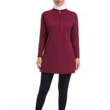 Modest Sportswear Top Burgundy