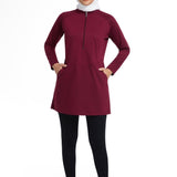 Modest Sportswear Top Burgundy