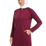Modest Sportswear Top Burgundy