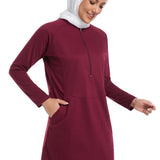 Modest Sportswear Top Burgundy