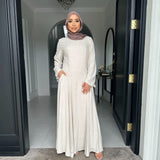 Haya Abaya Cream White