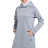 Modest Sportswear Hoodie Top Grey
