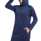 Modest Sportswear Hoodie Top Navy Blue