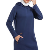 Modest Sportswear Hoodie Top Navy Blue