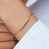 Aveline | 14K Gold Plated S925 Silver Moissanite Bracelet