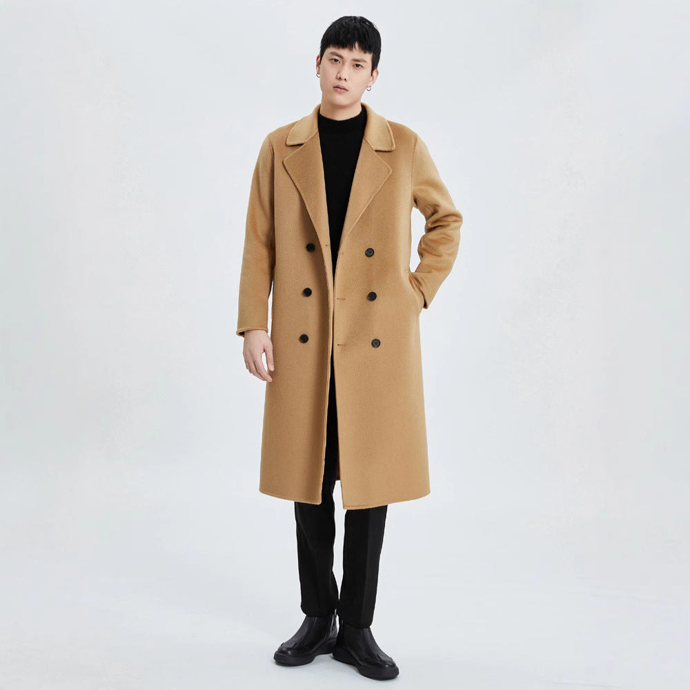 Men’s Slim-Fit Double-Faced Wool Cashmere Coat