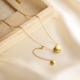 Mia | 18K Gold Plated Double Heart Necklace