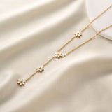 Lila | 18K Gold Plated Floral Drop Necklace