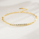 Aveline | 14K Gold Plated S925 Silver Moissanite Bracelet
