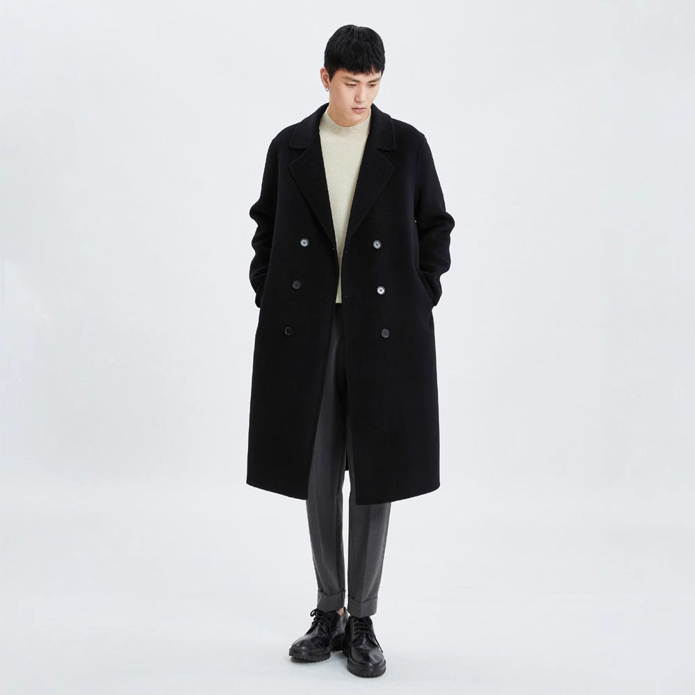 Men’s Slim-Fit Double-Faced Wool Cashmere Coat