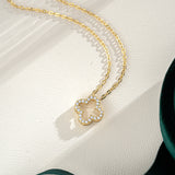 Lira | 14K Gold Plated S925 Moissanite Clover Necklace