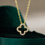Lira | 14K Gold Plated S925 Moissanite Clover Necklace