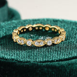 Selene | 18K Gold Plated Moissanite S925 Silver Ring For Kids