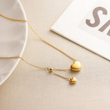 Mia | 18K Gold Plated Double Heart Necklace