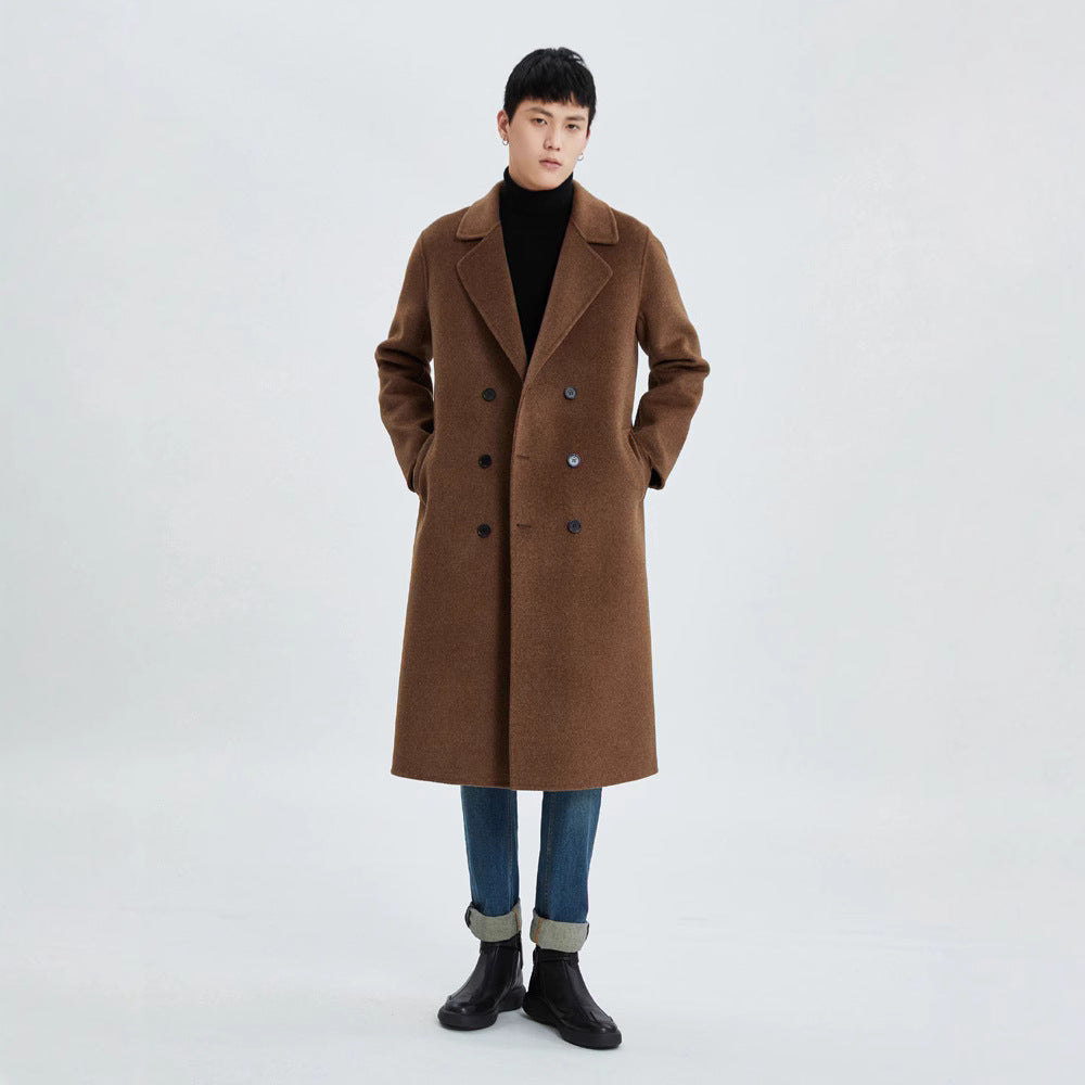Men’s Slim-Fit Double-Faced Wool Cashmere Coat