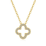 Lira | 14K Gold Plated S925 Moissanite Clover Necklace