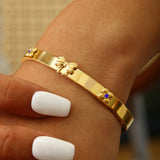 Belinda | 18K Bow Floral Gold Plated Bracelet