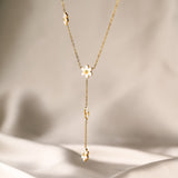 Lila | 18K Gold Plated Floral Drop Necklace