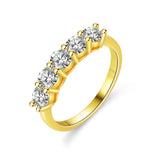 Nova | 14K Gold Plated S925 5-Star Moissanite Ring