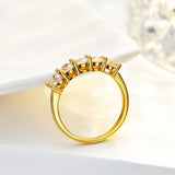 Nova | 14K Gold Plated S925 5-Star Moissanite Ring