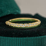 Adelaida | Inner & Outer Curved Moissanite S925 Silver Ring