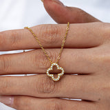 Lira | 14K Gold Plated S925 Moissanite Clover Necklace