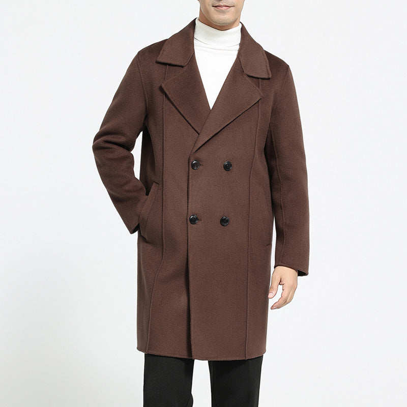 Men’s Double-Breasted Wool Lapel Coat