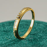 Adelaida | Inner & Outer Curved Moissanite S925 Silver Ring