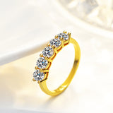 Nova | 14K Gold Plated S925 5-Star Moissanite Ring