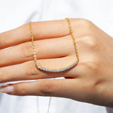 Solena | S925 Silver 1ct Moissanite Smile Pendant Necklace