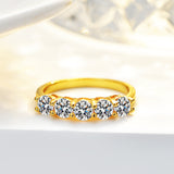 Nova | 14K Gold Plated S925 5-Star Moissanite Ring