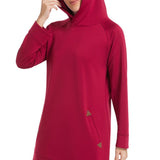 Modest Sportswear Hoodie Top Red