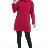 Modest Sportswear Hoodie Top Red