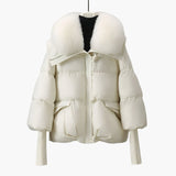 Women’s Quilted Jacket with Fur Collar