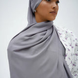 Chiffon Hijab Silver