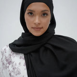 Chiffon Hijab Black