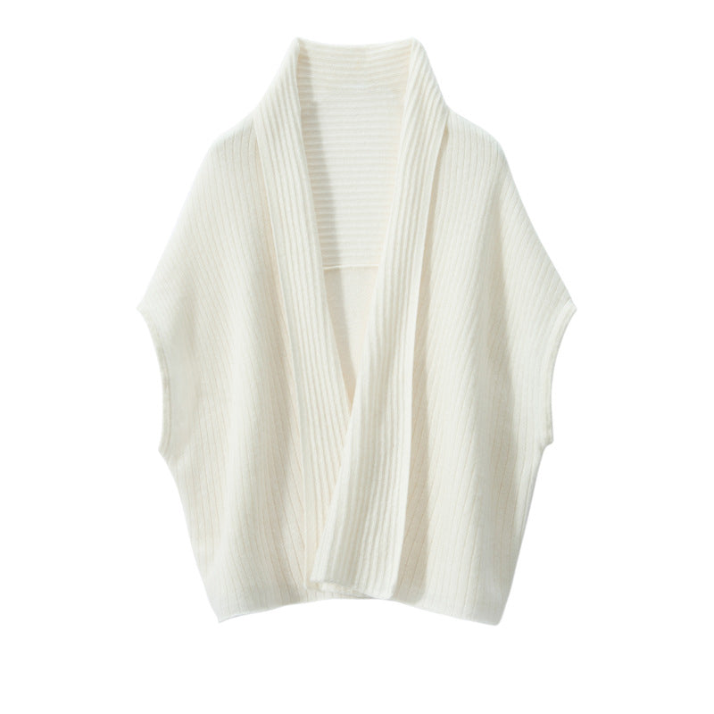 Women’s Cashmere Ribbed Knit Shawl